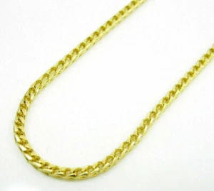 Collar para hombre y mujer cadena Franco corte diamante oro amarillo 10K 1,1 mm 16-24 pulgadas - Imagen 1 de 6
