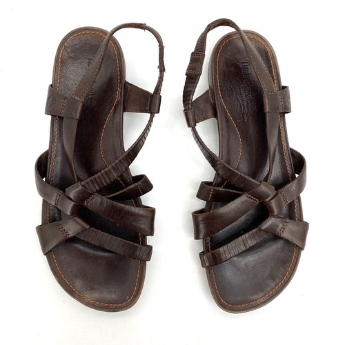 Sandali da donna 9 M Timberland Comforia System marroni in pelle cinturino slingback