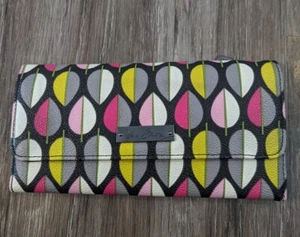Vera Bradley Wallet Moons Bloom Drops Faux Leather Fold Magnetic Closure - Picture 1 of 16