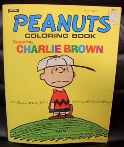 Libro para colorear vintage de cacahuetes con Charlie Brown, 1972, Charles M. Schulz - Imagen 1 de 1