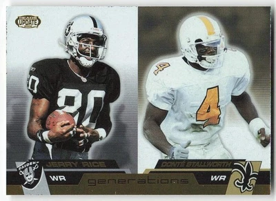 2002 Pacific Heads Update #7 Jerry Rice / Donte Stallworth FOOTBALL Raiders - Image 1 of 2