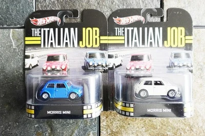 Lot of 2 colors Hot Wheels Retro Entertainment The Italian Job Morris Mini - Image 1 of 2