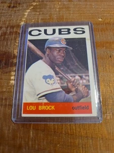 1964 Topps - Lou Brock #29 Chicago Cubs (Stain On Back Or Tape) - Picture 1 of 2