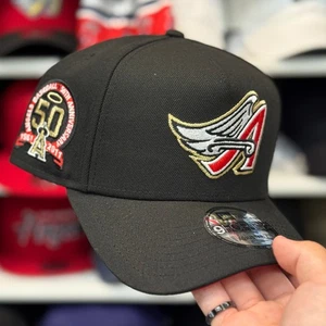 New Era A-Frame Retro Anaheim Angels '50th Anniversary' 9FORTY Snapback Red Brim - Picture 1 of 4