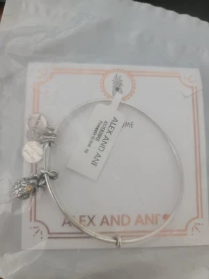 ALEX AND ANI PINEAPPLE Charm Bangle Bracelet Gold Finish NWT HOSPITALITY HAWAII  - Image 1 of 2