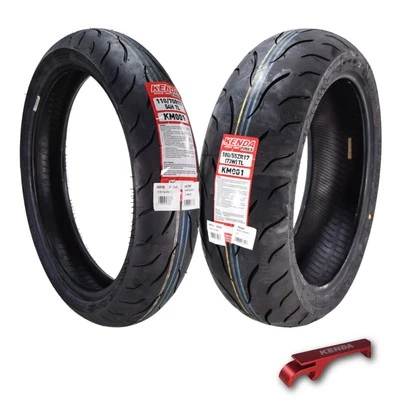 Kenda KM1 110/70R17 & 180/55ZR17 Sport Touring Motorcycle Tires w/ Keychain-2 pk - Image 1 of 4