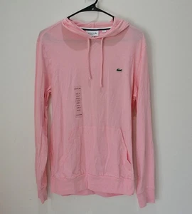 CAMISETA CON CAPUCHA ROSA LACOSTE CON CAPUCHA CORTE REGULAR LS CUELLO REDONDO NUEVA SIN ETIQUETAS TALLA 4; PEQUEÑA - Imagen 1 de 5