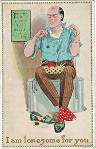 2 Werbepostkarten Lenharts Nähmaschinen Akron OH 1910er Jahre sehr schön - Bild 1 von 4