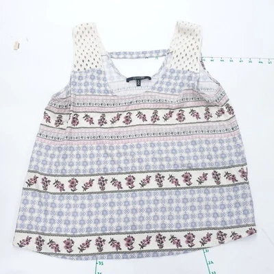 Camiseta sin mangas Cooper 19 para mujer XL multicolor estampado floral cuello redondo ropa informal Foto 1 de 4