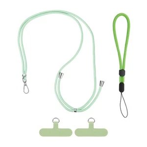 Phone Lanyards 2Pcs - 1Pcs 30" Neck Strap, 1Pcs Wrist Strap with Pad, Dark Green - Zdjęcie 1 z 7