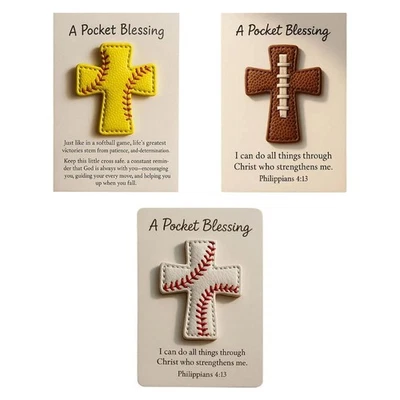 A Pocket Blessing Béisbol Fútbol Softbol Edición Cruzada Hecho a Mano Bolsillo~ Foto 1 de 4