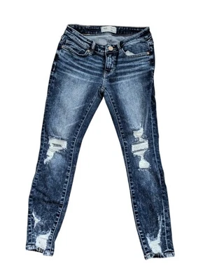 BKE Stella 修身低腰踝紧身 26x27 码弹力破旧下摆 — 第 1/4 张图片