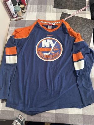 Reebok New York Islanders Long Sleeve Shirt Blue Men’s XL - Image 1 of 4