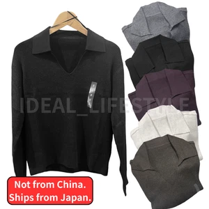 Suéter Polo UNIQLO Lavable Tejido Acanalado S-3XL Manga Larga Mujer 480414 Nuevo con Etiquetas - Imagen 1 de 22