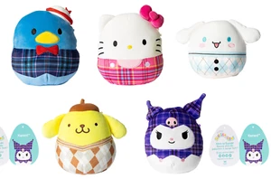 Hello Kitty 5 Piece Squishmallow BUNDLE COLLECTION Plaid Kuromi Cinamaroll NEW - Picture 1 of 17