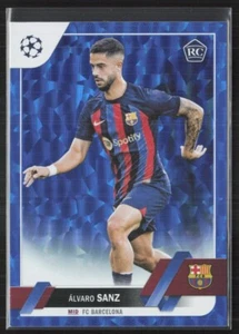 2022-23 Topps UEFA Club Competition Alvario Sanz #67 Icy Blue Foil 88/99 Rookie - Picture 1 of 2