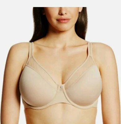 Bali Womens Bras Beige Size 38B Underwire Mesh-Inset Full Coverage $42 df3439 - Image 1 of 3
