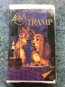 Rare Vintage 1987 Lady and the Tramp Disney VHS Black Diamond Classic One Owner - Picture 1 of 2