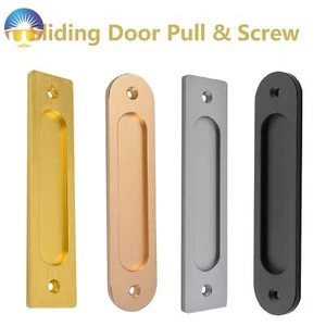 Aluminum Finger Pull DIY Sliding Door Handle Cabinets Closet Drawers Flush Knob - Picture 1 of 17