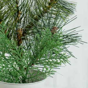 Set of 2 Artificial Pine and Cedar Christmas Greenery 18" Picks - Picture 1 of 8