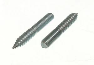 100 X Dowel Screws Double Ended Wood To Metal 6mm X 50mm BZP Steel Onestopdiy - Picture 1 of 1