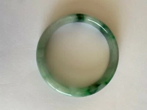 58 mm echter natürlicher grüner burmesischer Jadeit Armreif - Bild 1 von 4