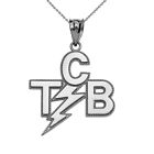 .925 Sterling Silver Taking Care of Business In A Flash (TCB) Pendant Necklace