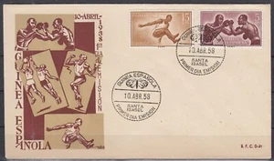 DP22871/ SPANISH GUINEA – EDIFIL # 376 + 378 ON ILLUSTRATED FDC - Picture 1 of 1