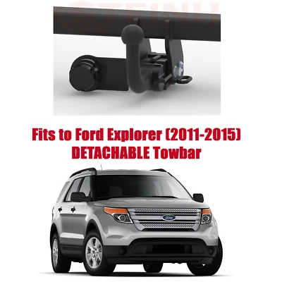 DETACHABLE Tow Bar For FORD Explorer (2011-2015) & 13 Pin Bypass Relay Kit F258 - Image 1 of 4