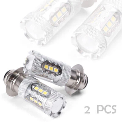 DRL Fog Lamp Headlight LED Light Bulb PX15D 16 SMD LED 80W White - Image 1 of 4