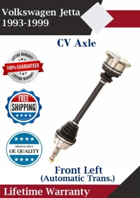 Eixo dianteiro esquerdo CV para 1993-1999 Volkswagen Jetta Automatic Trans. Guerra vitalícia. - Imagem 1 de 4