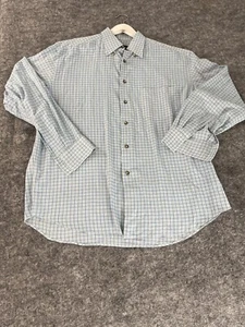 Canali Dress Shirt Mens 16.5 Blue Check Plaid Button Up Made In Italy N96 - Picture 1 of 12
