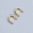 14K Solid Yellow Gold Wire Guard Cord Cover Protector Stringing Finding