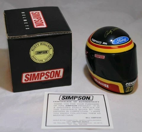 Rusty Wallace 1/4 scale helmet by Simpson Cover