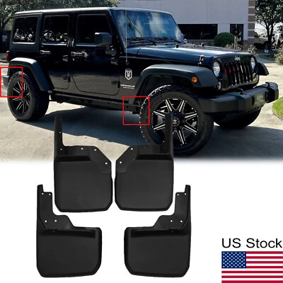 Guardabarros delantero trasero 4 piezas guardabarros guardabarros para Jeep Wrangler JK 2008-2017 Foto 1 de 4