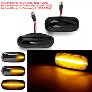 2Pcs LED Side Repeater Indicator Light Dynamic For Land Rover Discovery Defender - Picture 1 of 5