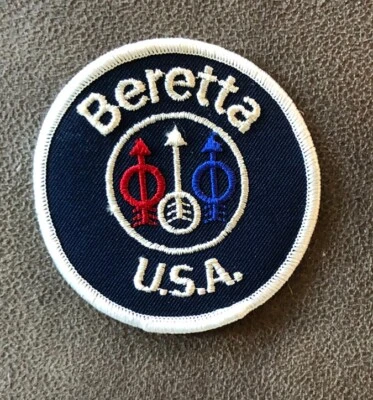 De colección. "Parche bordado con logotipo de armas de fuego Beretta EE. UU. hierro coser 3"" nunca usado C24" Foto 1 de 2