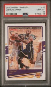 2020-21 Panini Donruss #12 Lebron James Lakers graded PSA 10 Gem Mint - Picture 1 of 1