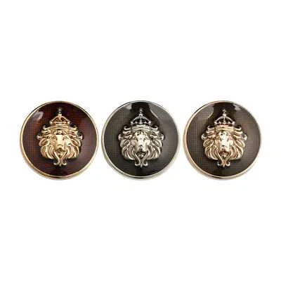 5pcs Royal Lion Head Metal Button, Vintage Style Brass Button for Jacket, Sewing - Image 1 of 3