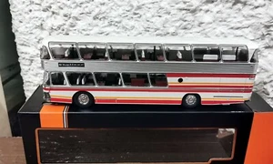 1:43 IXO Neoplan Nh 22L Skyliner Autobus 1983 Silver Red Yellow BUS033LQ - Foto 1 di 3
