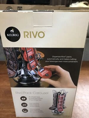 KEURIG RIVO PACK CAROUSEL - HOLDS 20 - QQQ 493 Coffee Barista Bar Cafe Tea Rack — 第 1/4 张图片