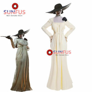 Lady Dimitrescu Cosplay Costume Alcina Dimitrescu Women Soft Dress Evil Village