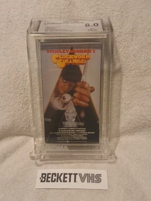 A CLOCKWORK ORANGE VHS 1986 EARLY RELEASE RARE COVER GRAIL BECKETT GRADED 8.0 B+ - Image 1 of 4