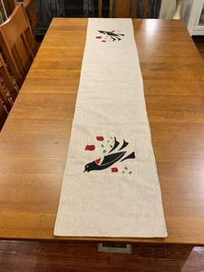 Arts and Crafts Mission Stil handgefertigt Leinen und Baumwolle Tischläufer kostenloser Versand - Bild 1 von 7