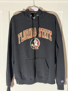 Suéter Champion Hombres Grande Negro Sudadera con Capucha Bolsillos Pullover Estado de Florida De Colección - Imagen 1 de 4