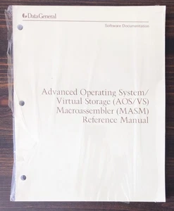 Data General DG - AOS/VS Macroensamblador (MASM) Manual de referencia - Sellado de fábrica - Imagen 1 de 2