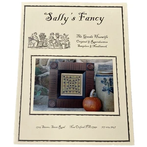The Goode Huswife Sally's Fancy Counted Cross Stitch Chart 5.5" - 7 3/8" Square - Picture 1 of 2