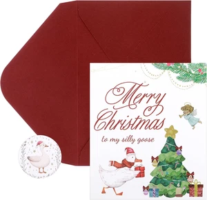 20 Juegos de Tarjetas de Navidad Silly Goose con Sobres Feliz Navidad 8 X... - Imagen 1 de 7