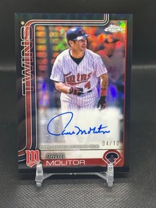 2025 Topps Chrome Paul Molitor Black Refractor Legend Auto 04/10 Jersey Match! - Picture 1 of 2