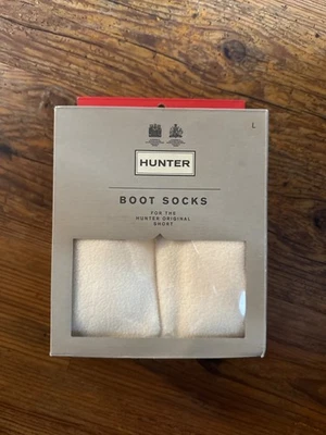 Calcetines Hunter Bota Corta Forros Logo Original Blanco Talla Grande - Nuevos en Caja Foto 1 de 2